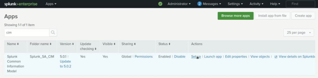 splunk CIM